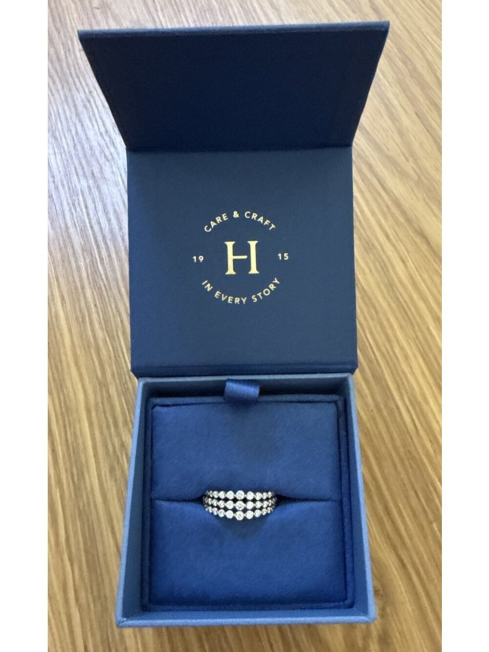 Helzberg Lab Grown Diamonds Three Row Anniversary Band 10k Yellow Gold Ring Sz 9